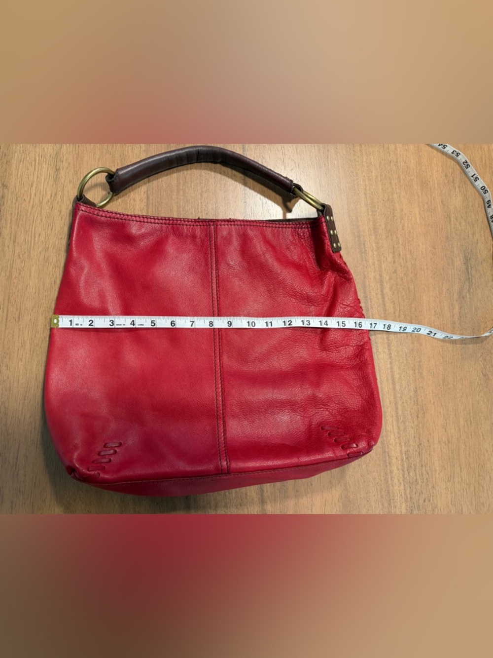 Lucky brand - Whipstitch Red hobo purse - Picture 6 of 16